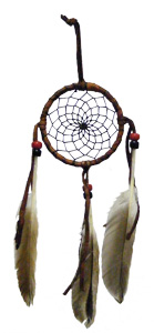 2.5" Leather Dreamcatcher